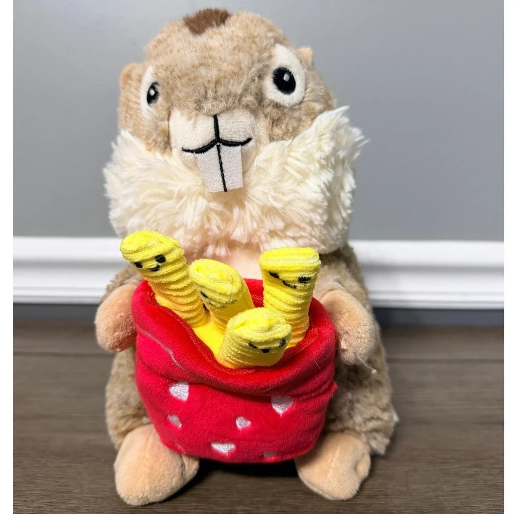 Walmart Chipmunk‎ Plush Stuffed Animal Holding French Fries